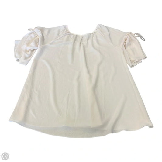 Top Short Sleeve By Southern Stitch In Cream, Size: L