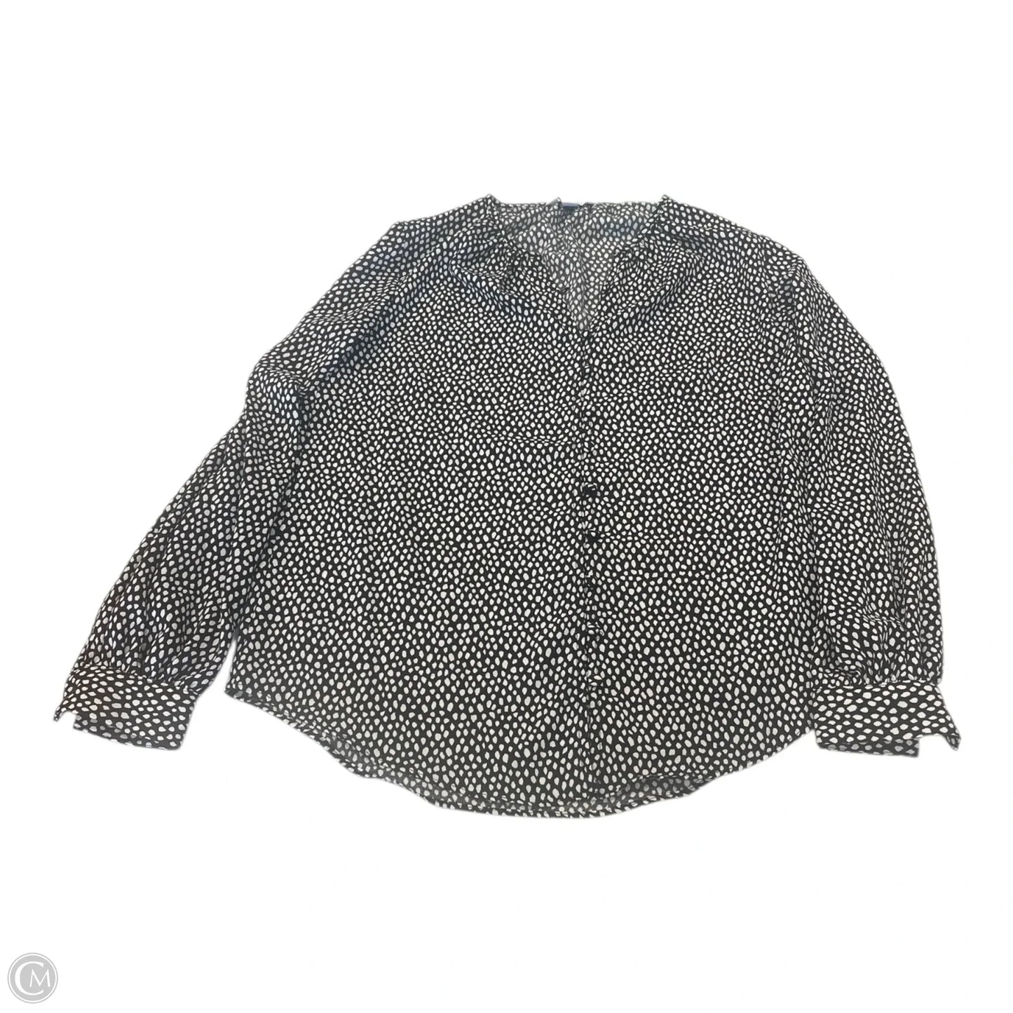 Top Long Sleeve By Nine West In Polkadot Pattern, Size: Xs