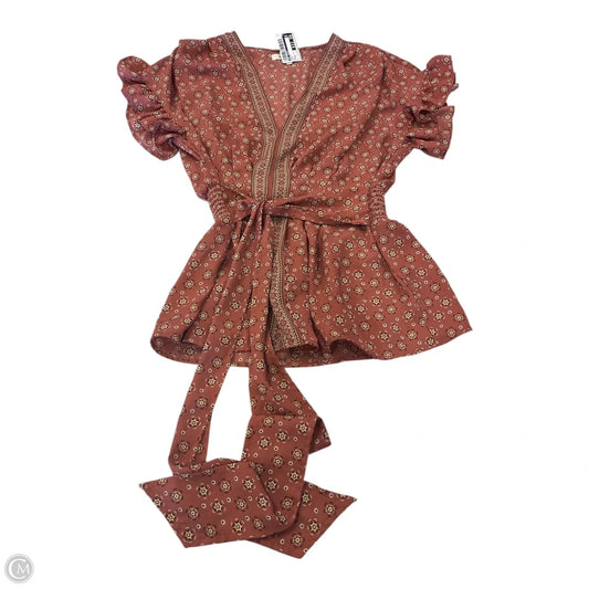 Top Short Sleeve By Max Studio In Pink, Size: S