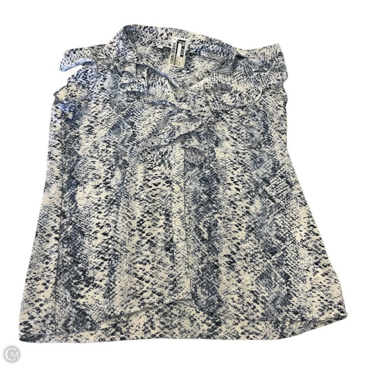 Top Short Sleeve By Calvin Klein In Animal Print, Size: S
