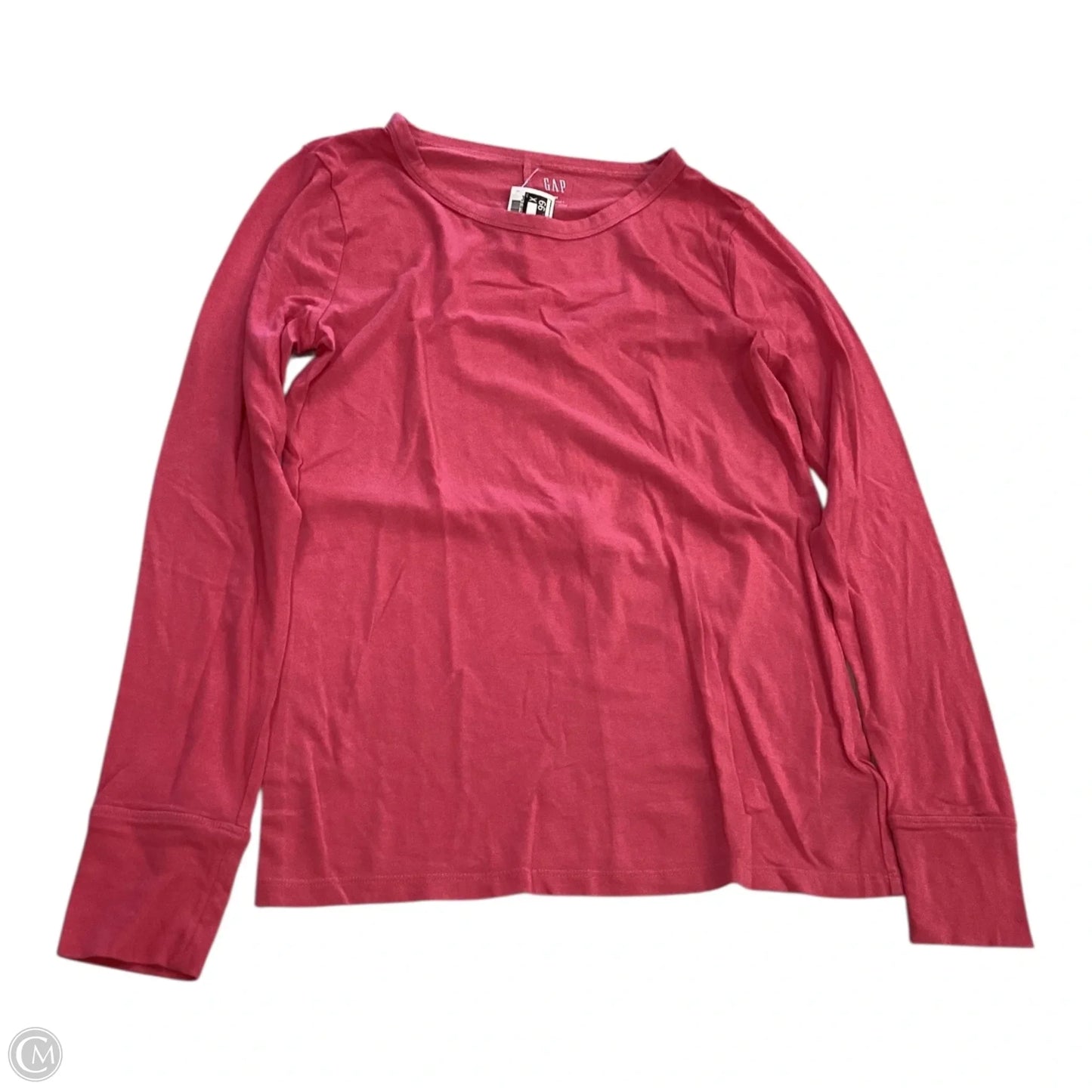 Top Long Sleeve Basic By Gap In Pink, Size: M