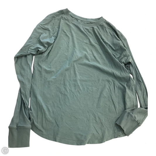Top Long Sleeve Basic By Loft In Green, Size: M