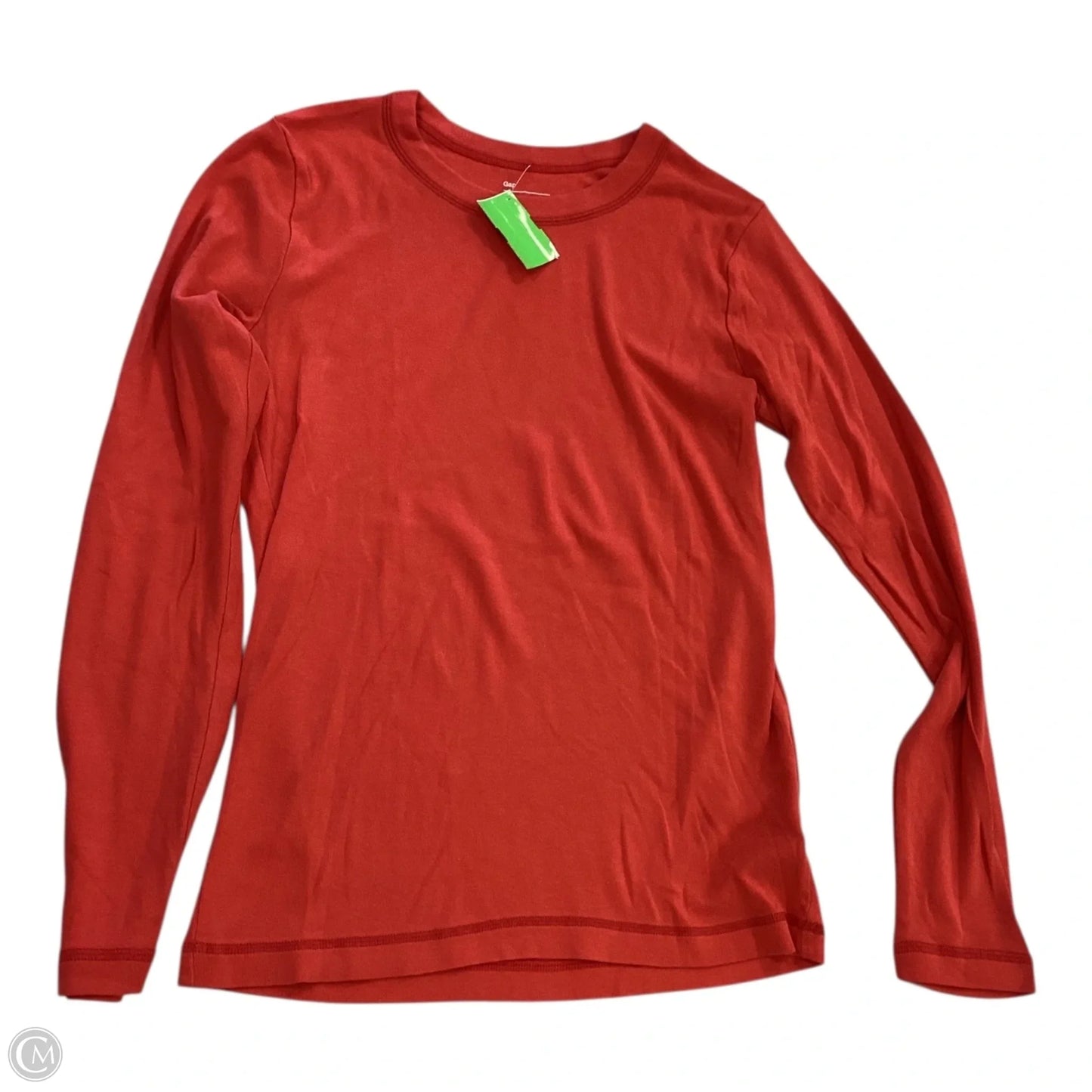 Top Long Sleeve Basic By Gap In Red, Size: L