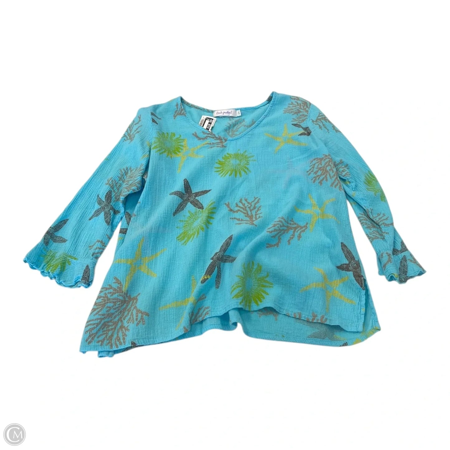 Top Long Sleeve By Fresh Produce In Blue, Size: S