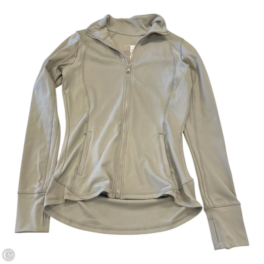 Athletic Jacket By Gottex In Grey, Size: S