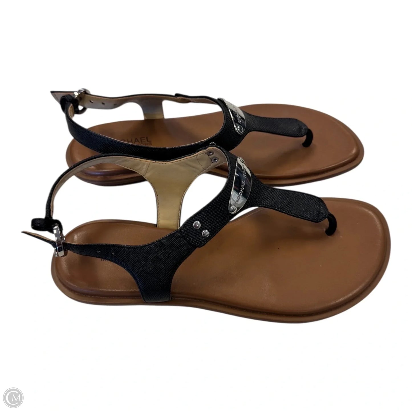 Sandals Flats By Michael By Michael Kors In Black & Brown, Size: 6