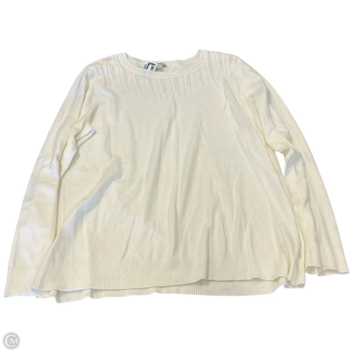 Sweater By Talbots In Cream, Size: Xl