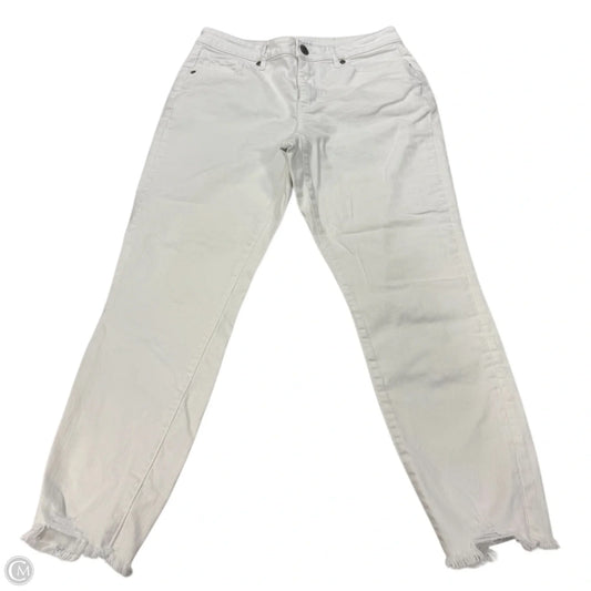 Jeans Skinny By Loft In White, Size: 8