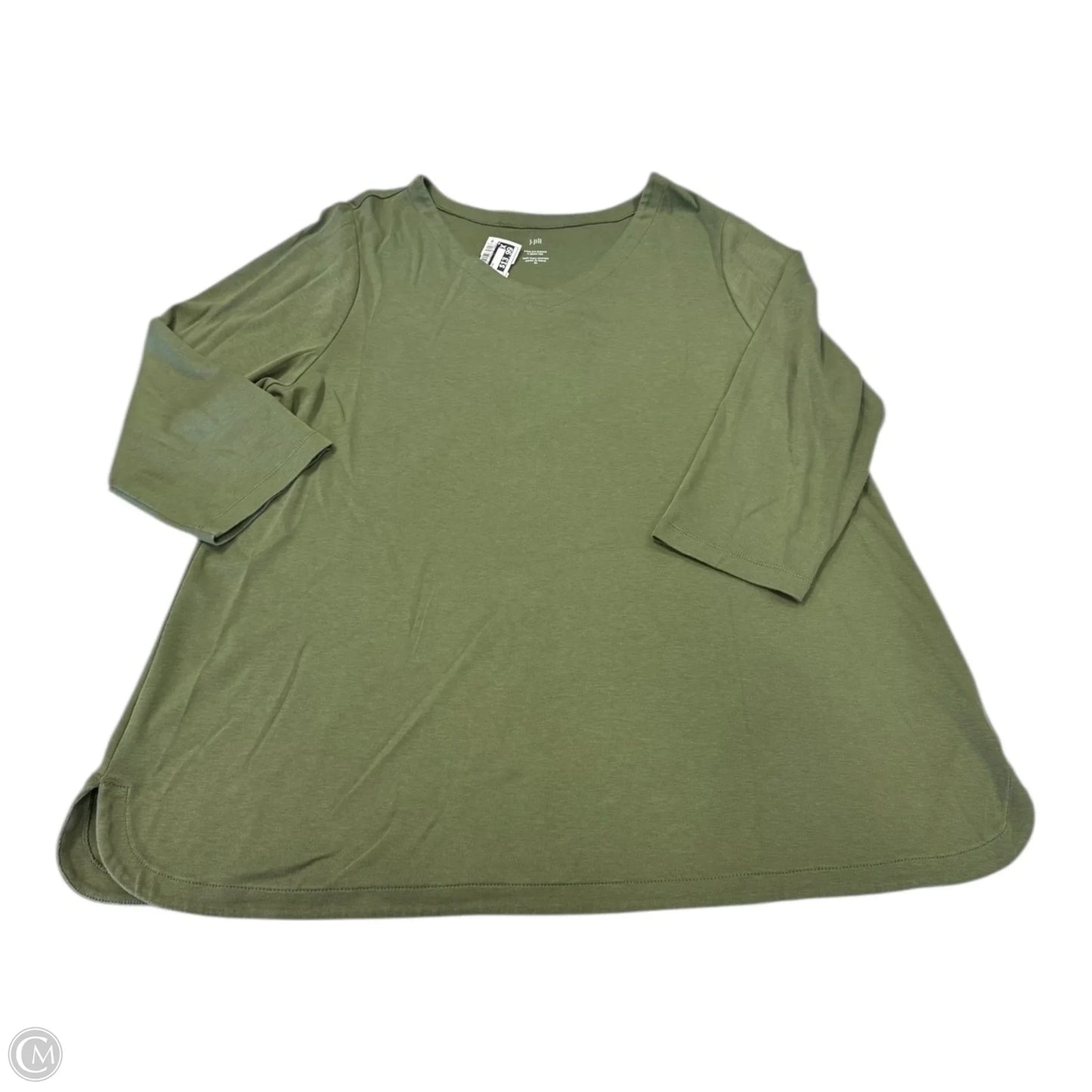 Top 3/4 Sleeve By J. Jill In Green, Size: Xl