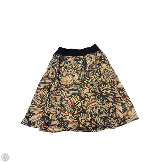 Skirt Midi By Jones Wear In Black & Brown, Size: L