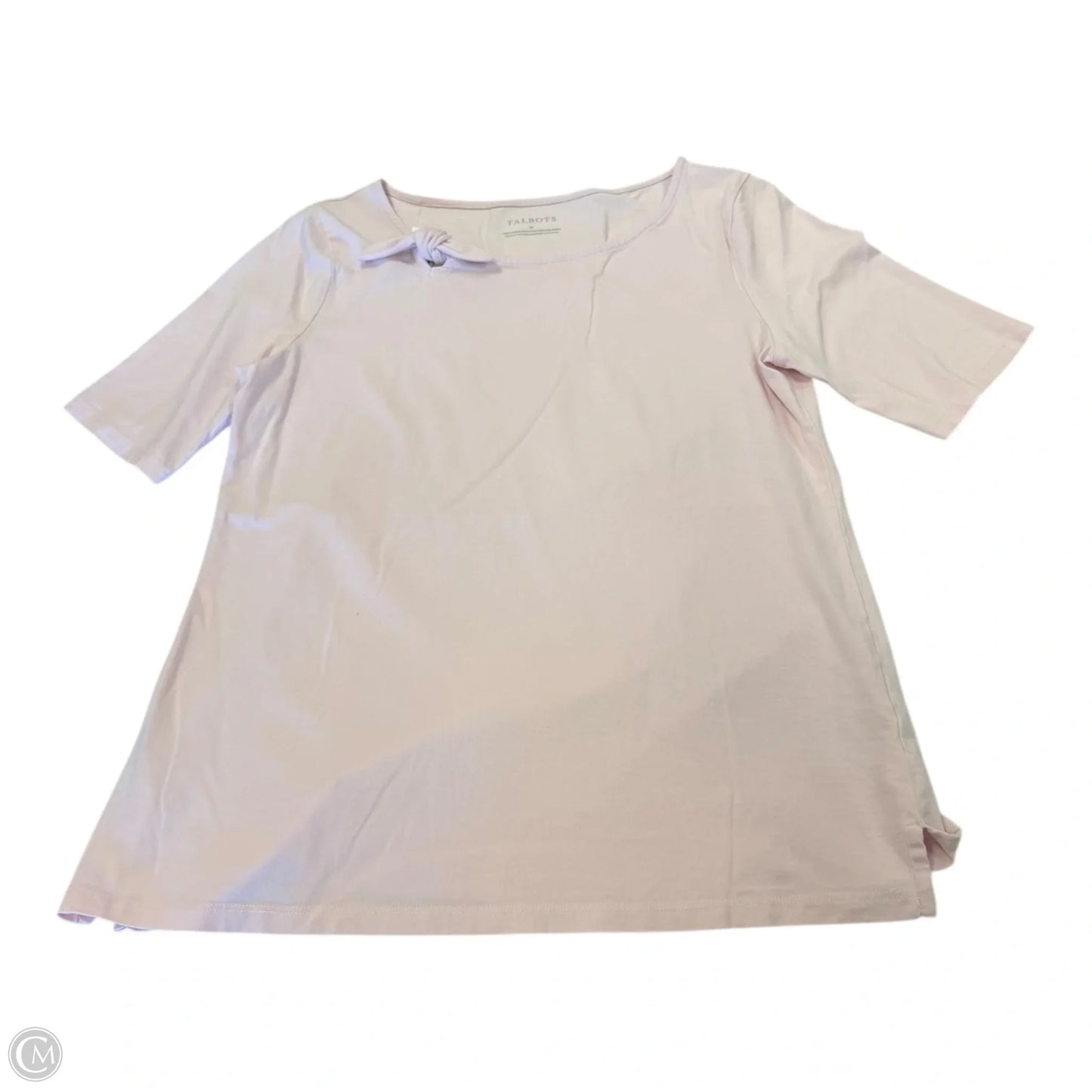 Top Short Sleeve Basic By Talbots In Pink, Size: M