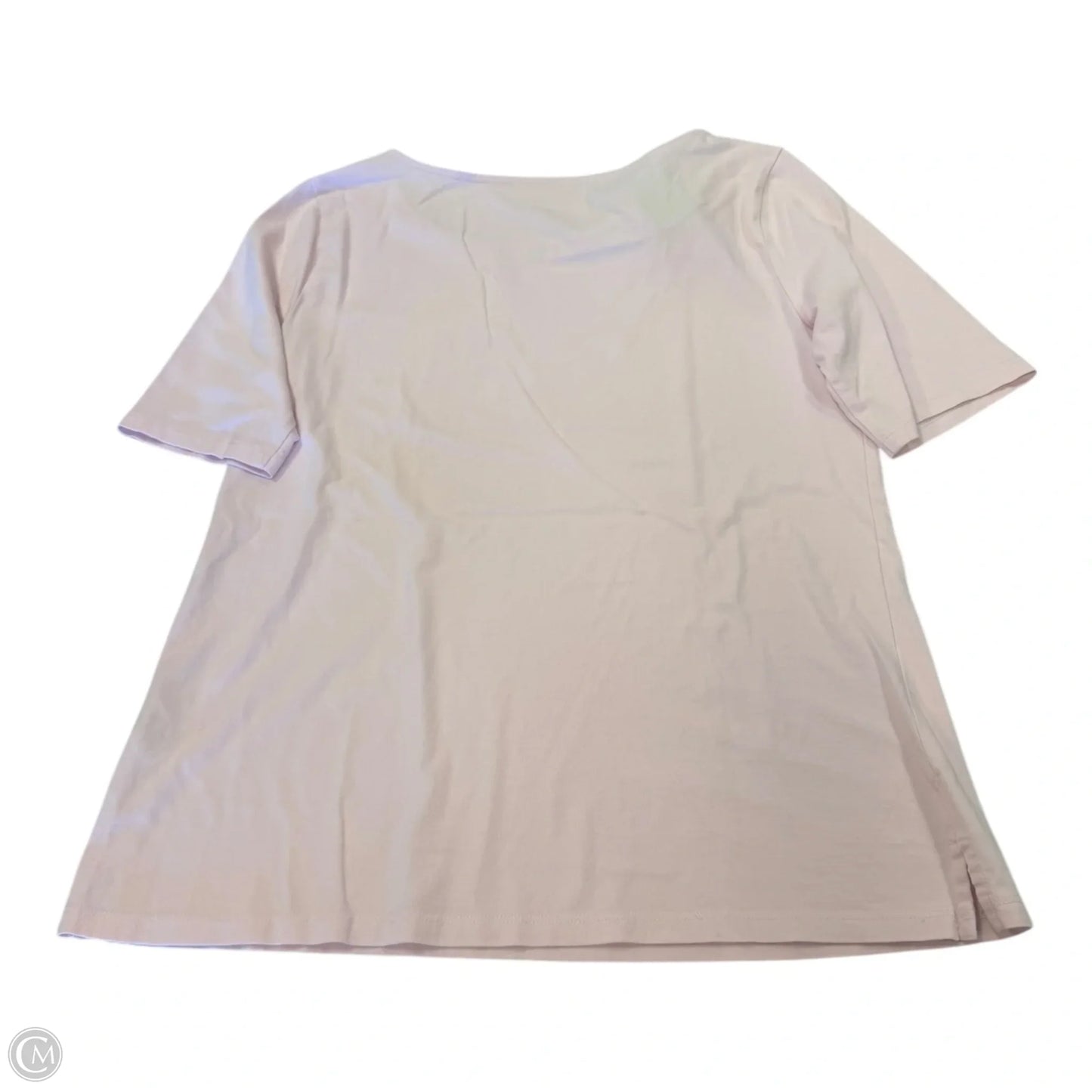 Top Short Sleeve Basic By Talbots In Pink, Size: M