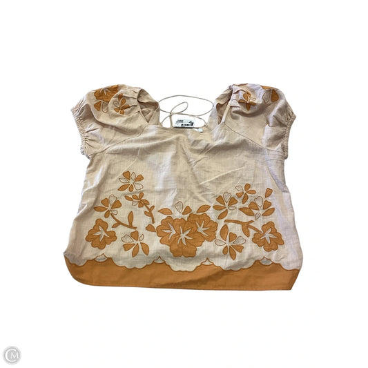 Top Short Sleeve By Madewell In Orange, Size: Xl