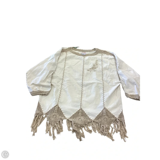 Top Long Sleeve By Clothes Mentor In Cream, Size: L