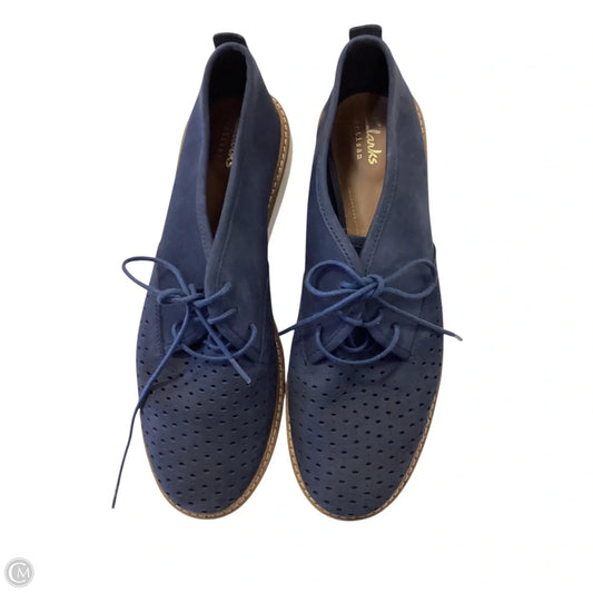 Shoes Sneakers By Clarks In Navy, Size: 9