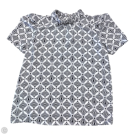 Top Short Sleeve By Loft In Blue & White, Size: Xs