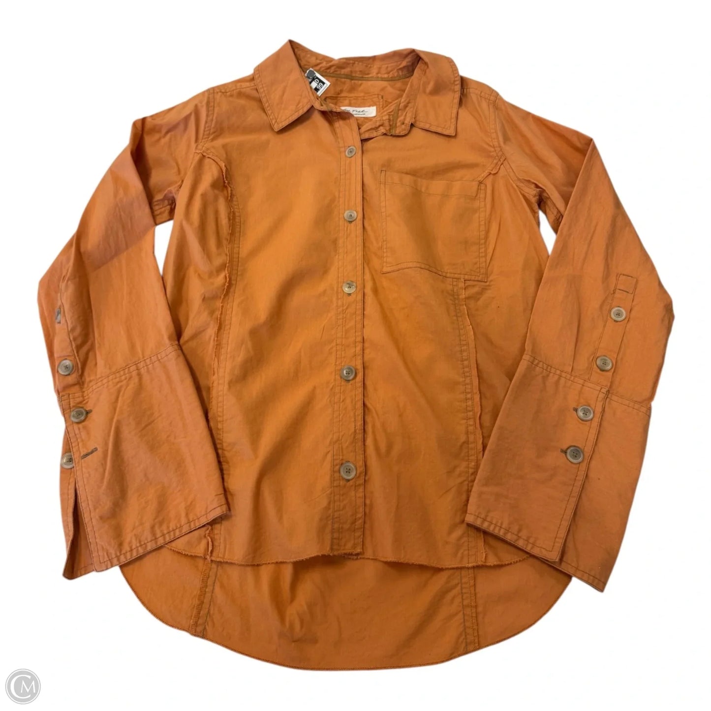 Top Long Sleeve By Free People In Orange, Size: S