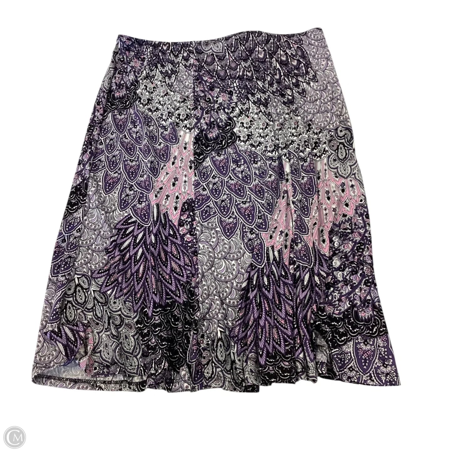 Skirt Midi By Connected Apparel In Purple, Size: L