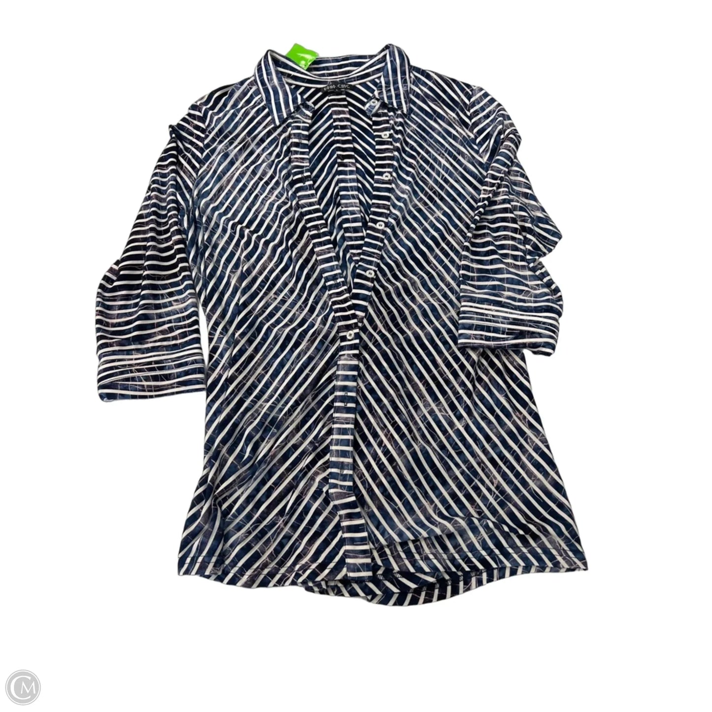 Top Long Sleeve By Clothes Mentor In Striped Pattern, Size: L