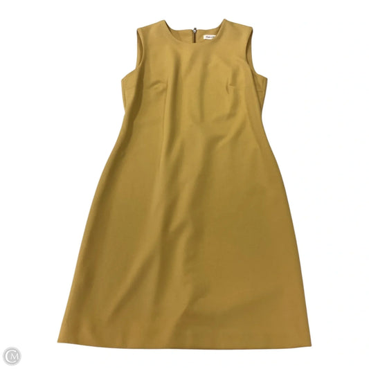 Dress Casual Short By Calvin Klein In Yellow, Size: 4