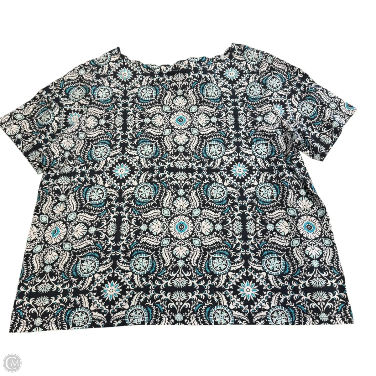Top Short Sleeve By Talbots In Blue, Size: 2x