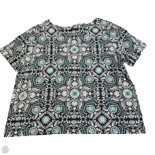 Top Short Sleeve By Talbots In Blue, Size: 2x