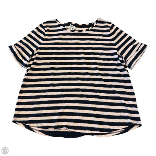 Top Short Sleeve By Talbots In Striped Pattern, Size: 2x