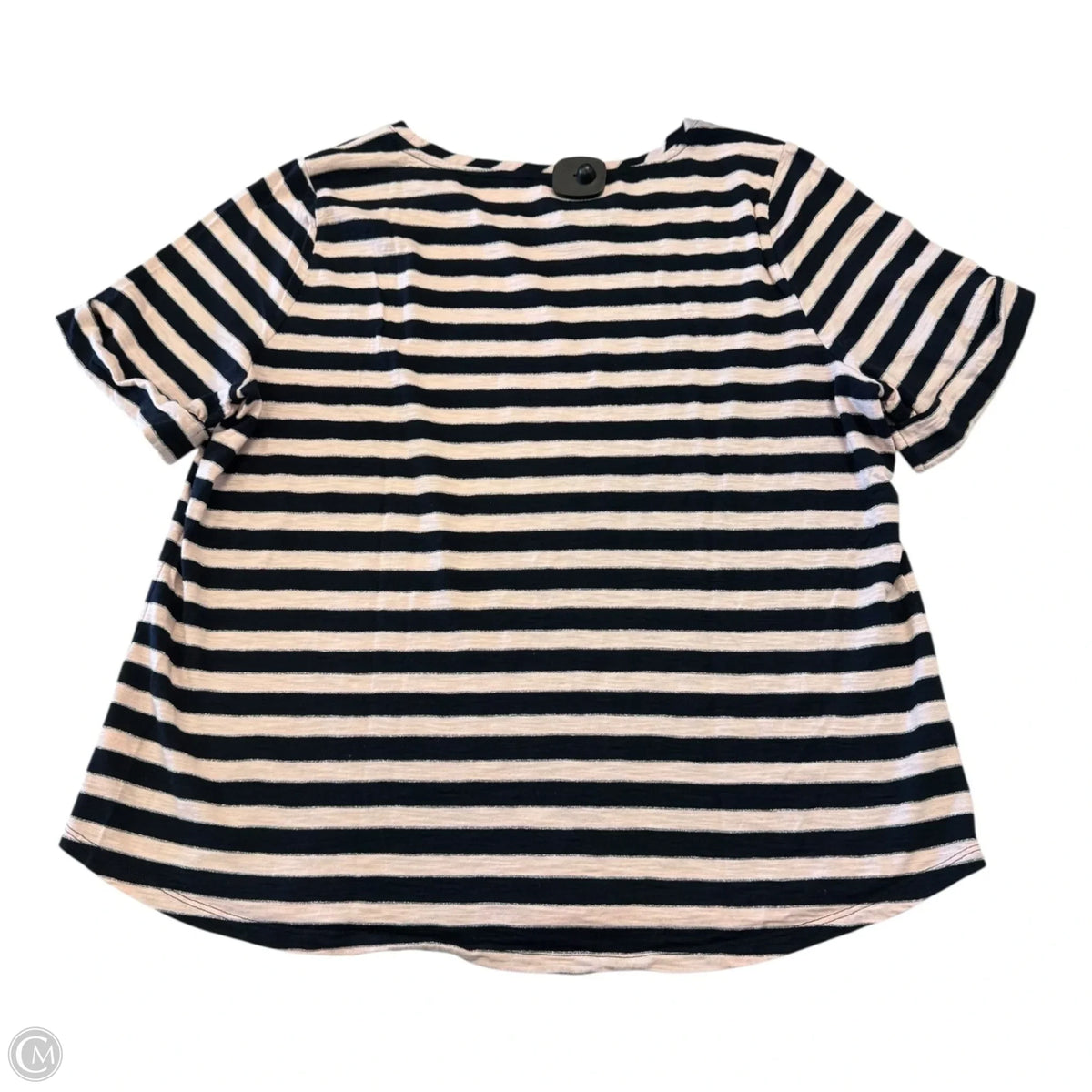 Top Short Sleeve By Talbots In Striped Pattern, Size: 2x