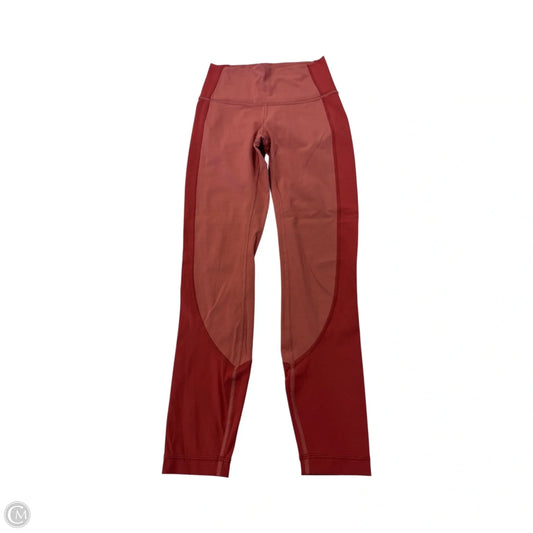 Athletic Leggings By Lululemon In Coral, Size: 2