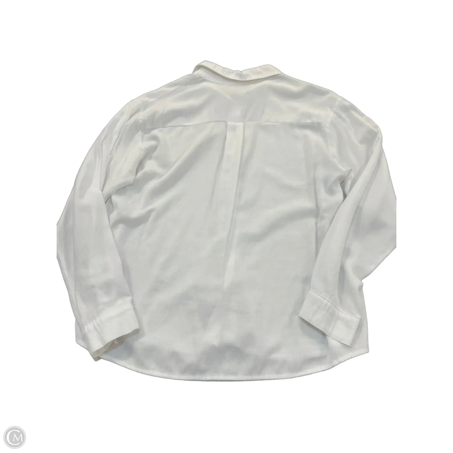 Top Long Sleeve By Iris In White, Size: L