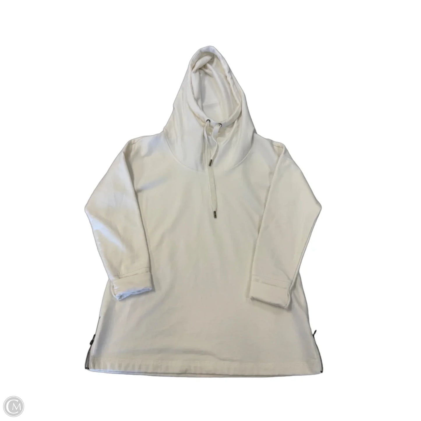 Sweatshirt Hoodie By Talbots In Cream, Size: Sp