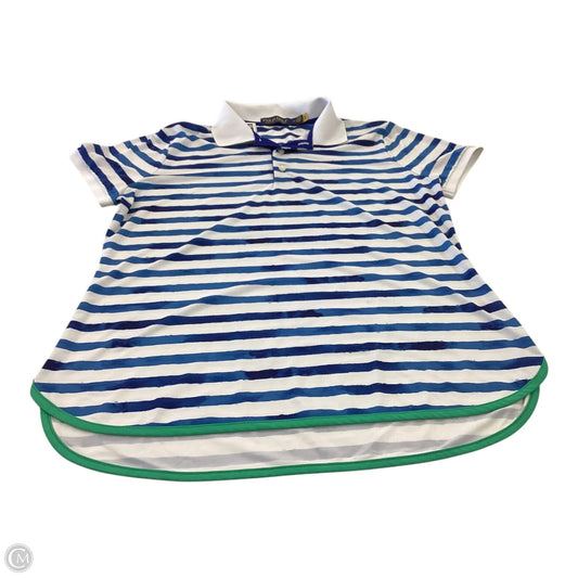 Athletic Top Short Sleeve By Polo Ralph Lauren In Striped Pattern, Size: M