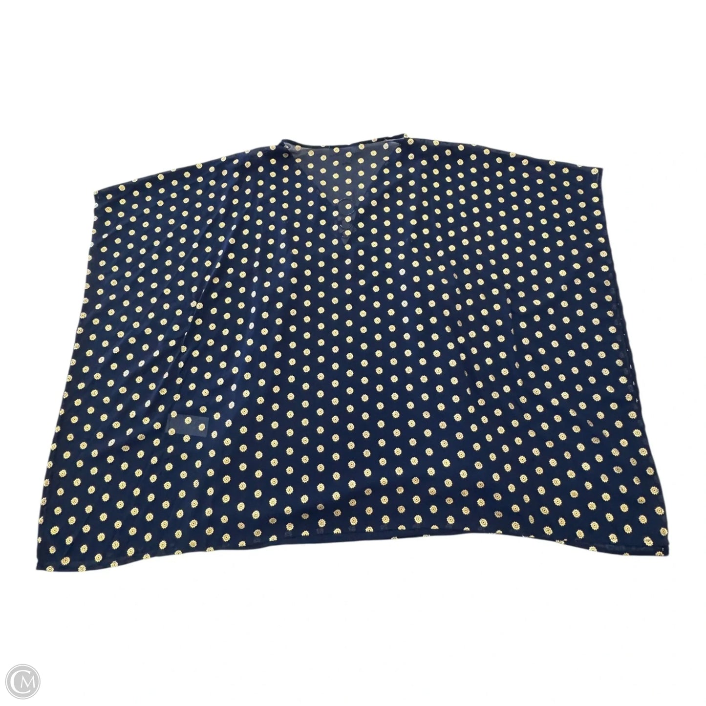 Poncho By Michael By Michael Kors In Blue & Gold, Size: S