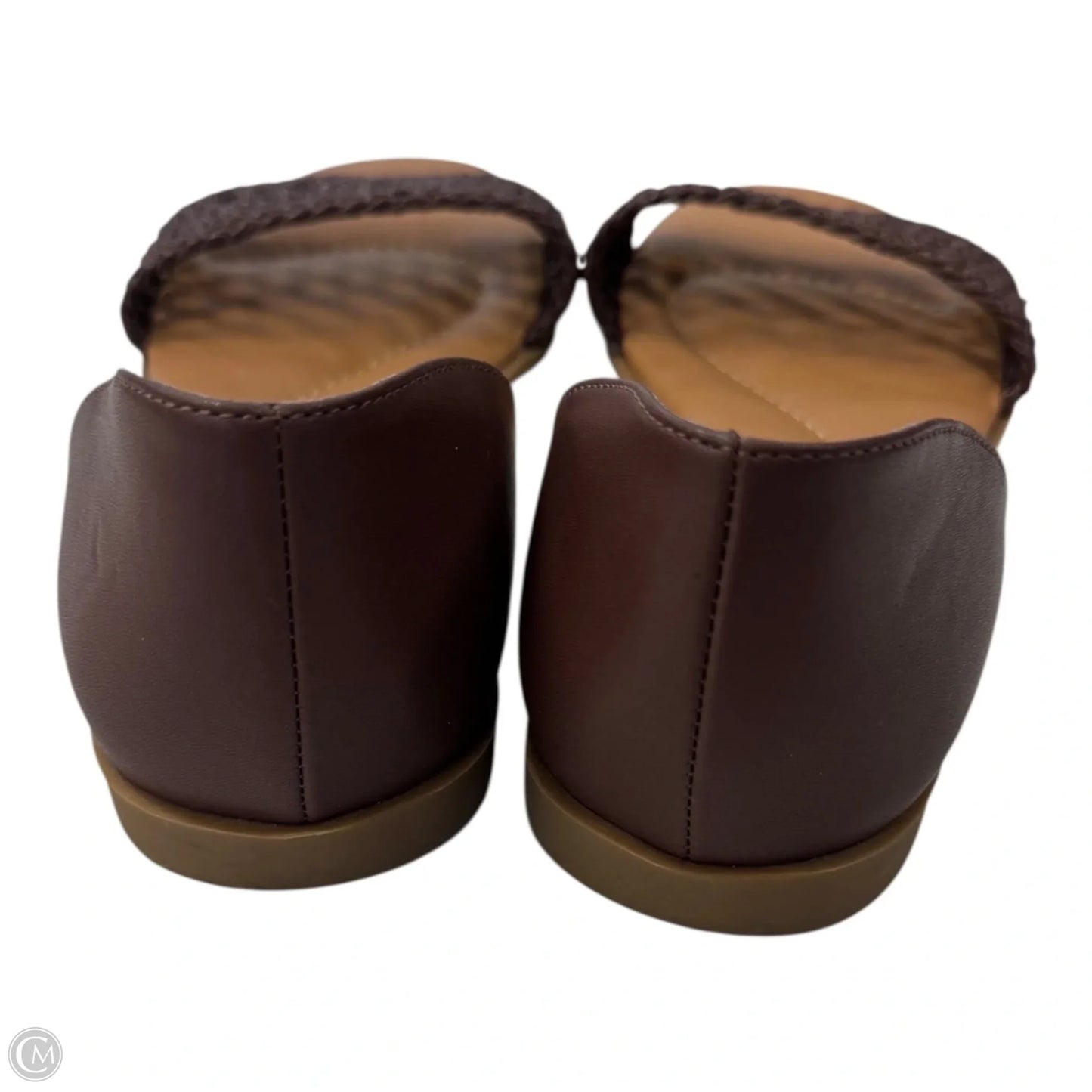 Sandals Flats By Clothes Mentor In Brown, Size: 8.5