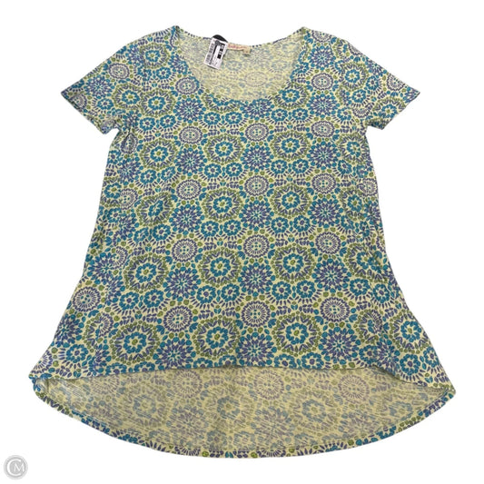 Top Short Sleeve By Fresh Produce In Green & Purple, Size: Xl