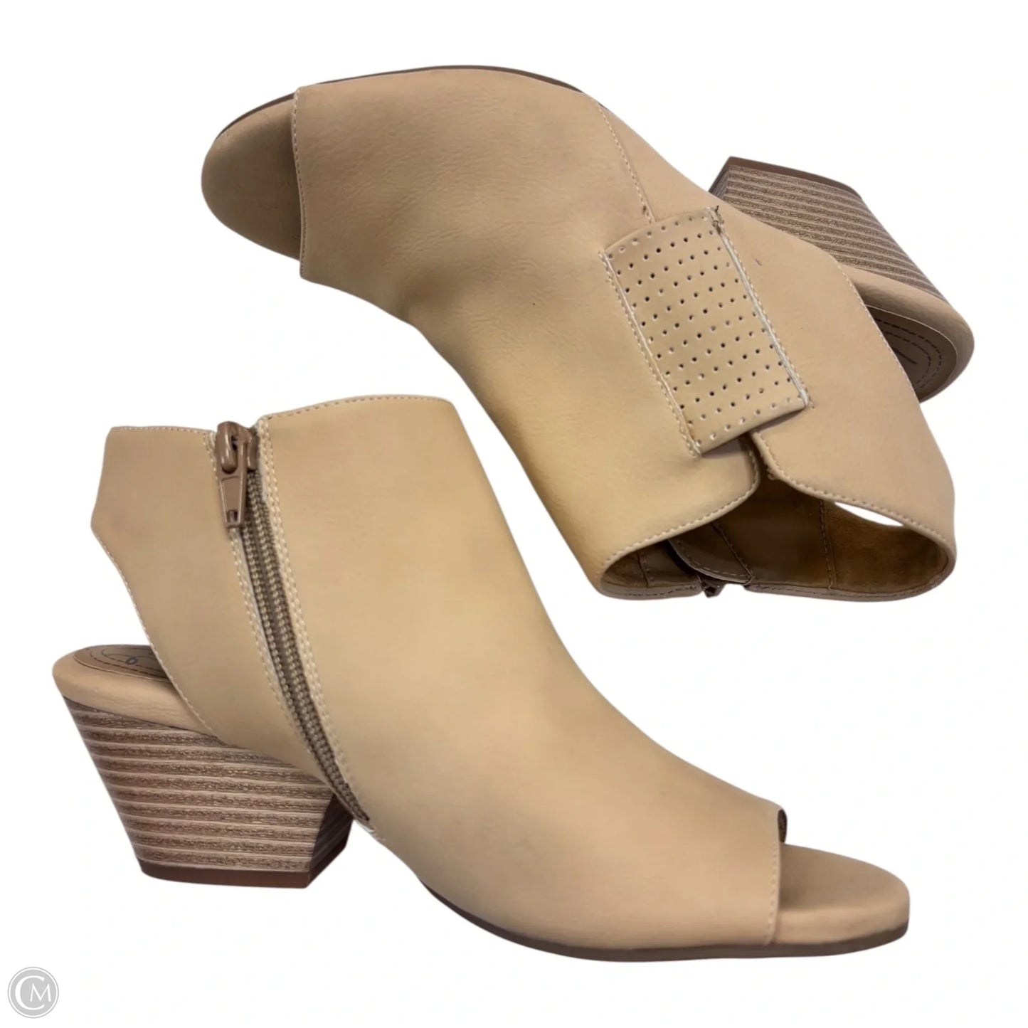 Boots Ankle Heels By Clothes Mentor In Tan, Size: 6