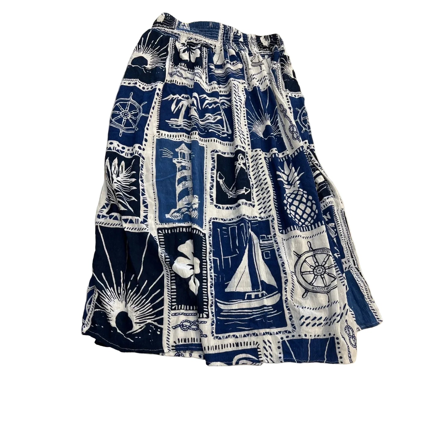 Skirt Maxi By Calypso St Barth In Blue & White, Size: Xl