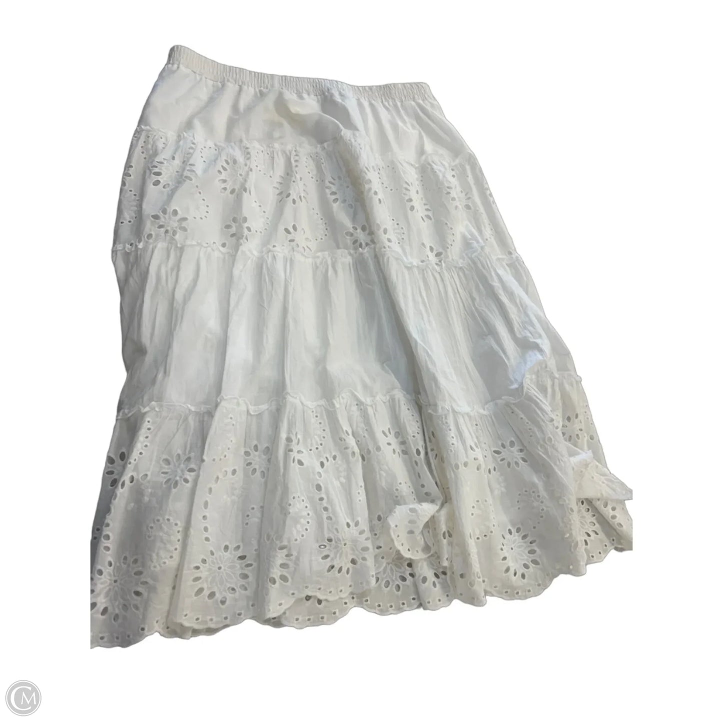 Skirt Maxi By Ultra Pink In White, Size: Xl