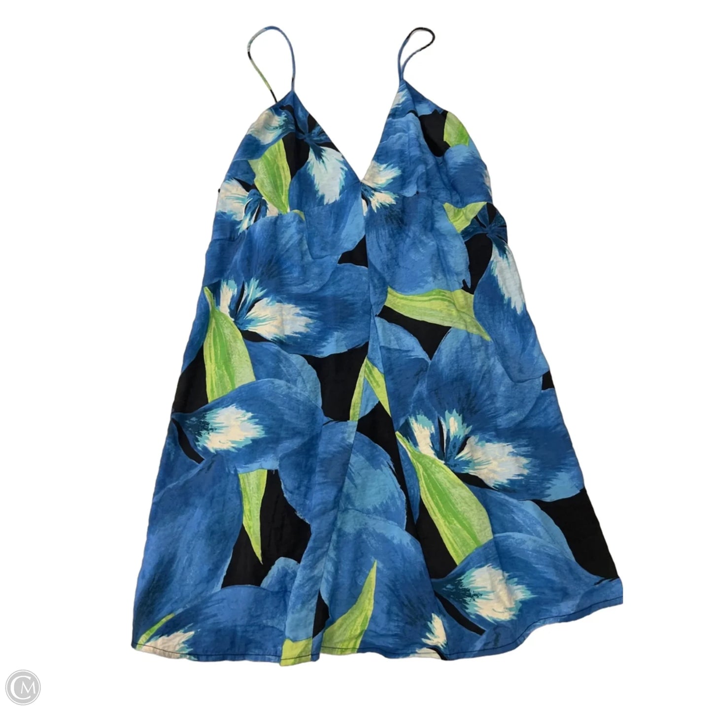 Dress Casual Short By H&m In Blue & Green, Size: L