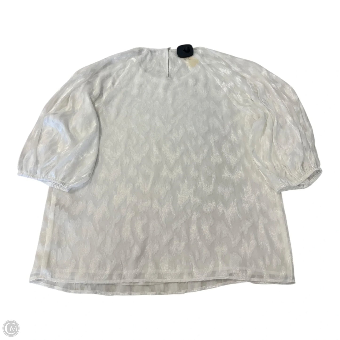 Top Long Sleeve By Calvin Klein In White, Size: M