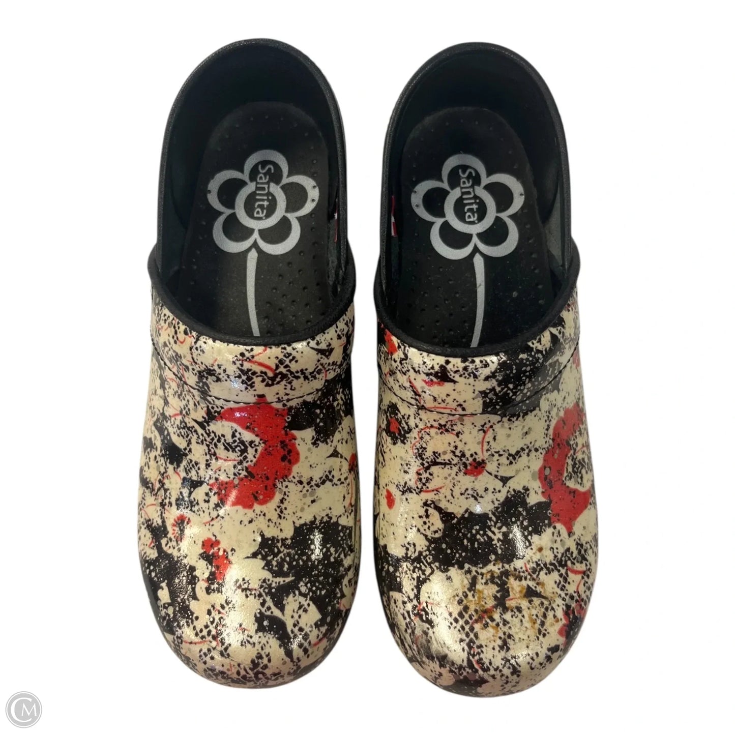 Shoes Athletic By Sanita In Black & Cream, Size: 6
