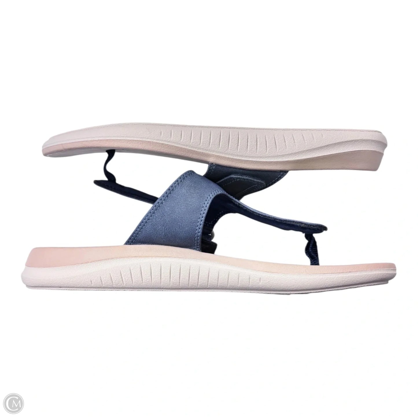 Sandals Flip Flops By Clarks In Blue & Tan, Size: 10