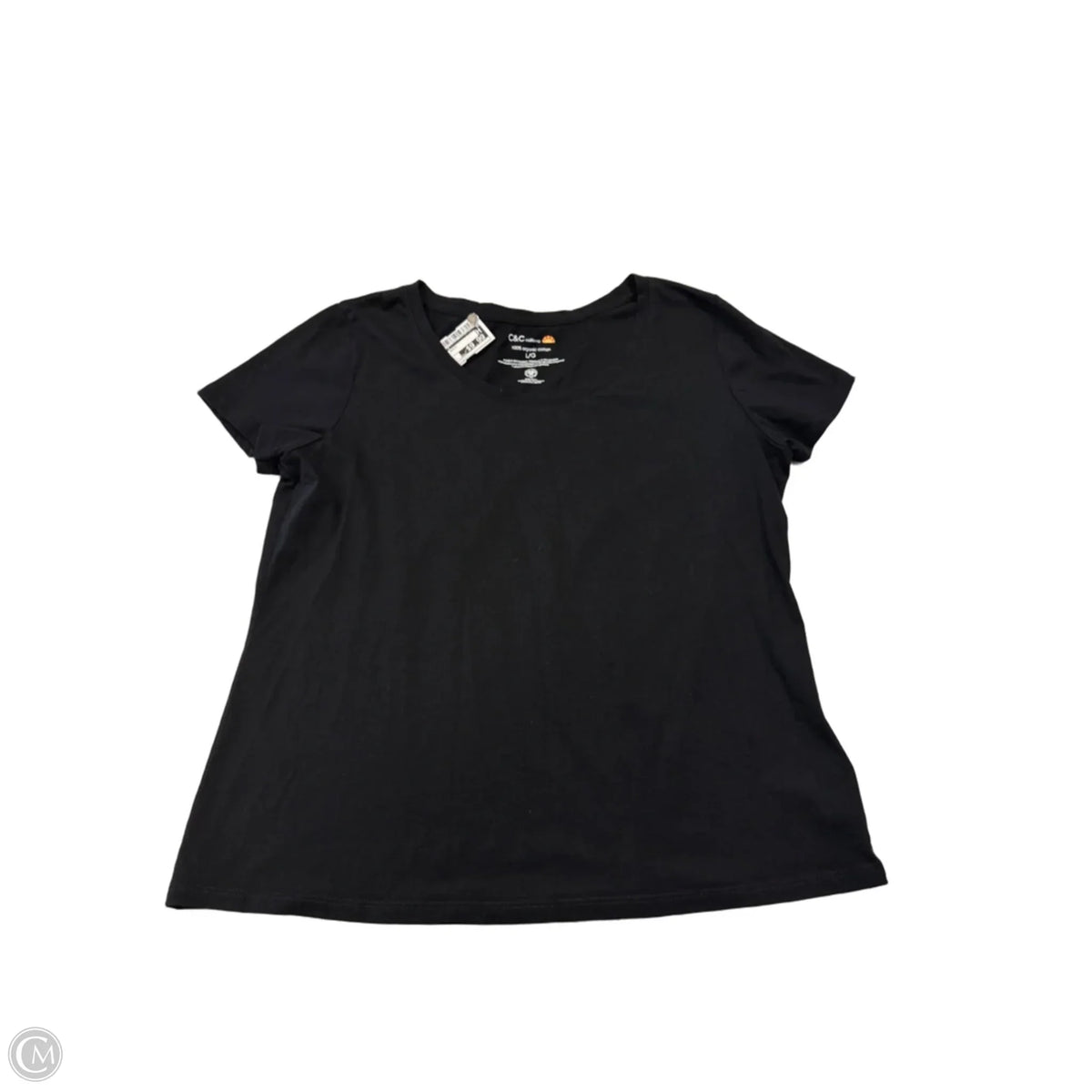 Top Short Sleeve Basic By C And C In Black, Size: L