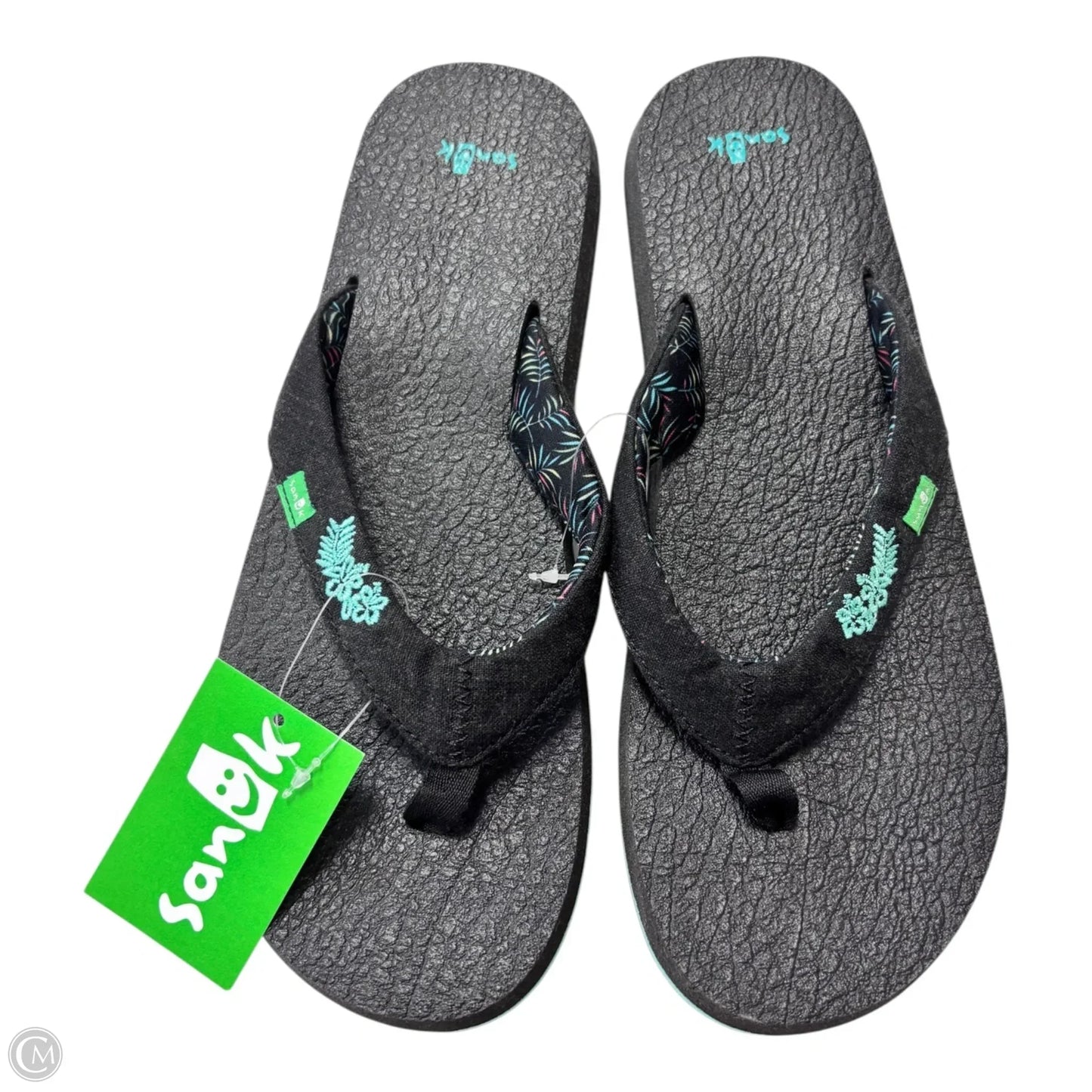 Sandals Flip Flops By Sanuk In Black, Size: 9