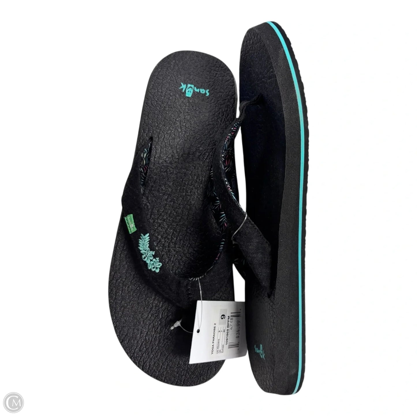 Sandals Flip Flops By Sanuk In Black, Size: 9