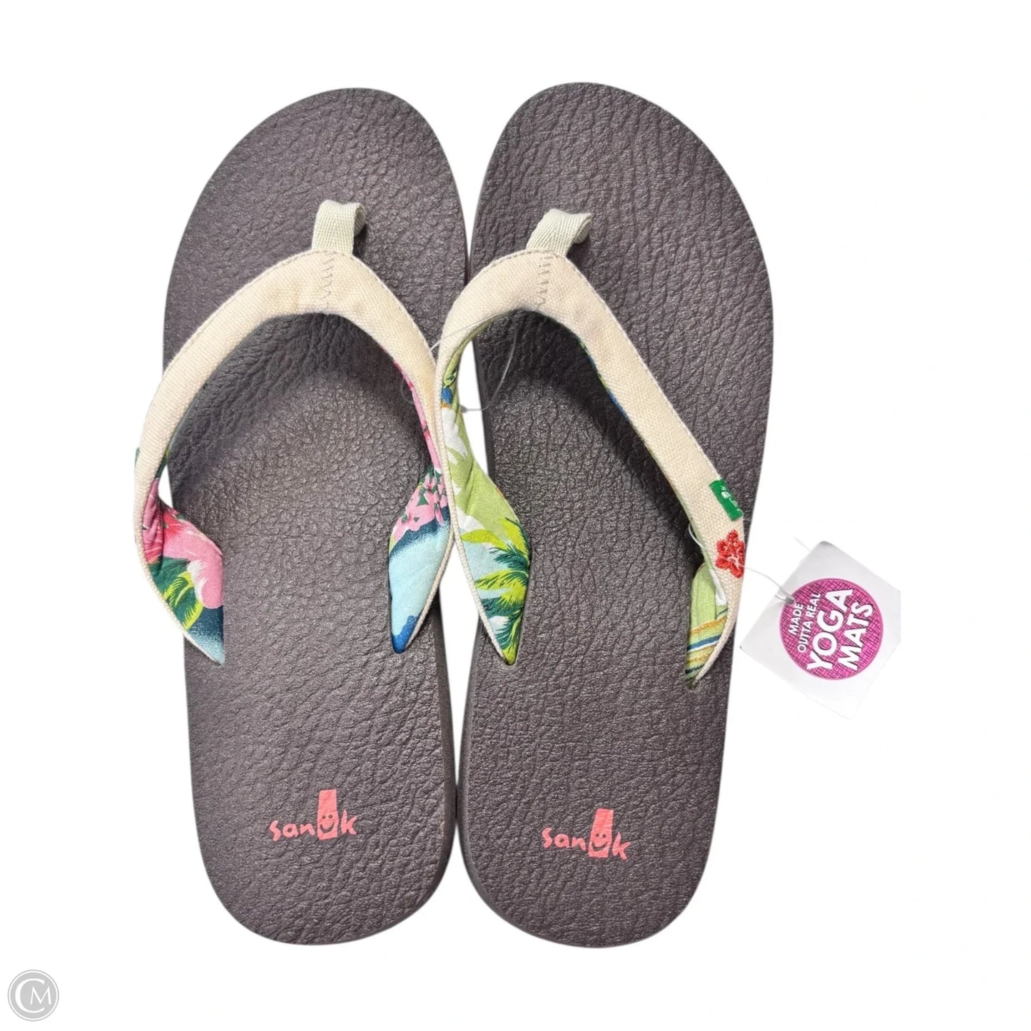 Sandals Flip Flops By Sanuk In Brown, Size: 9