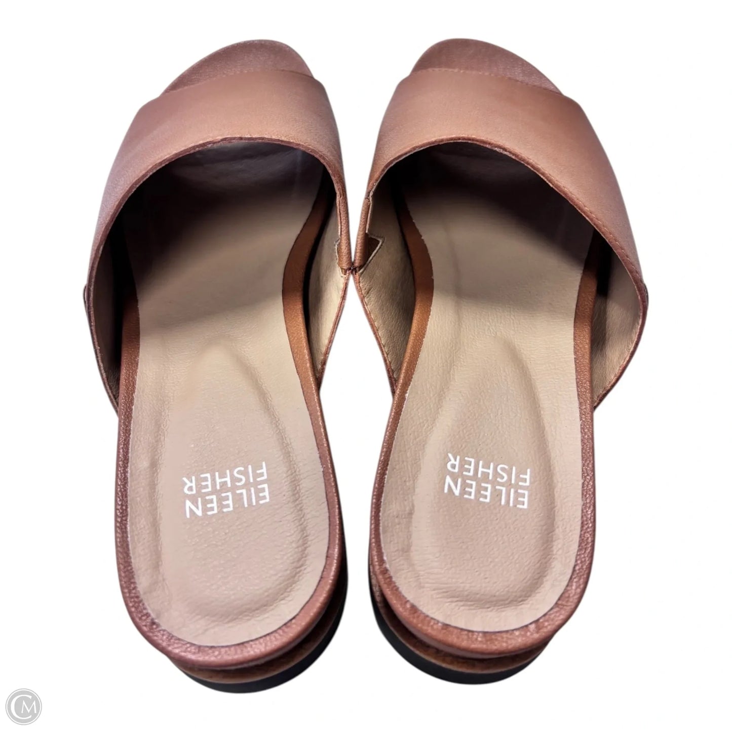 Sandals Heels Platform By Eileen Fisher In Tan, Size: 9.5