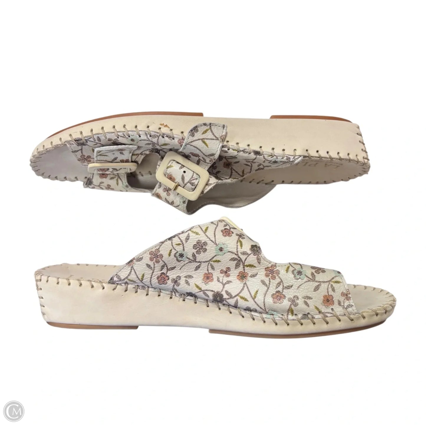 Sandals Flats By Clothes Mentor In Floral Print, Size: 9.5