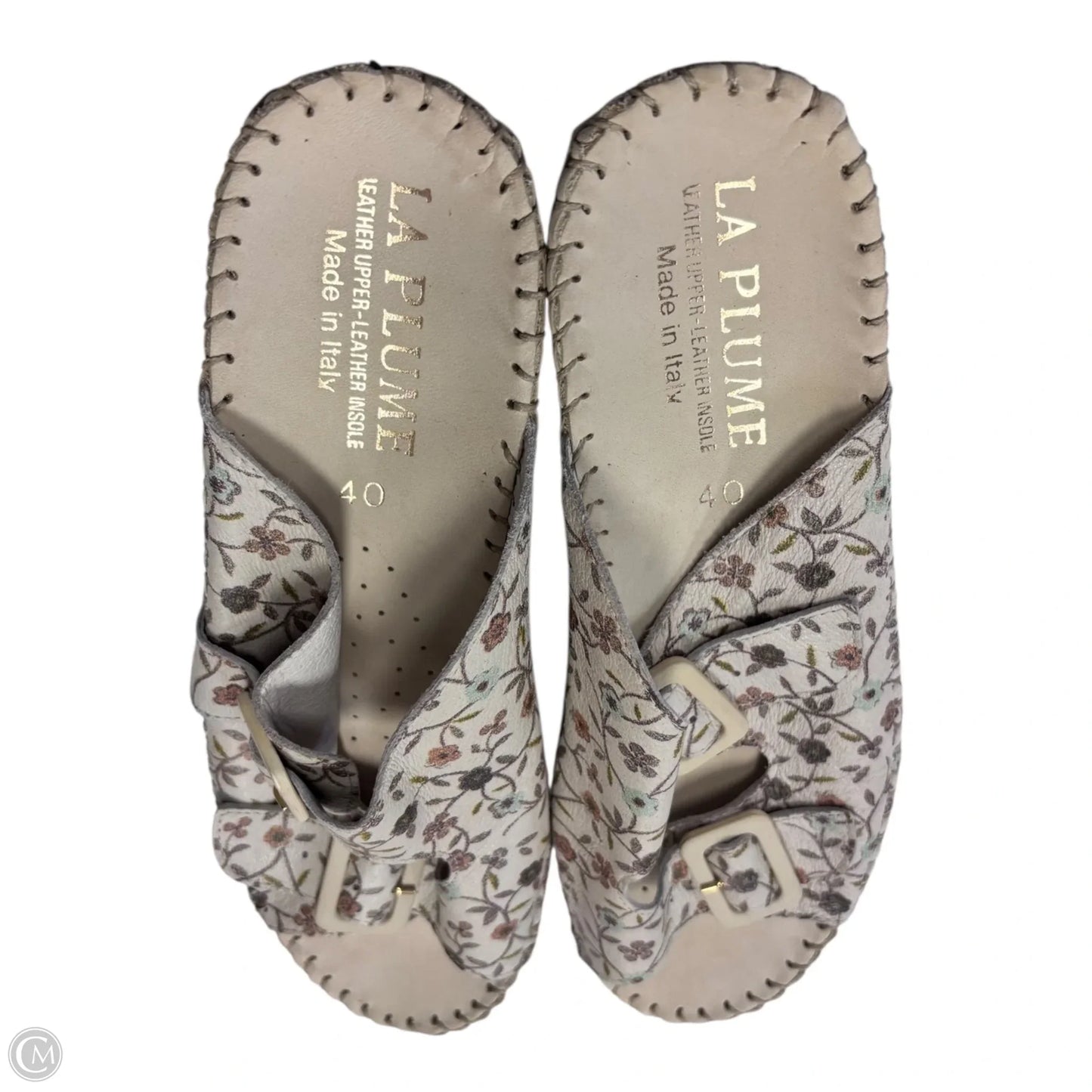Sandals Flats By Clothes Mentor In Floral Print, Size: 9.5