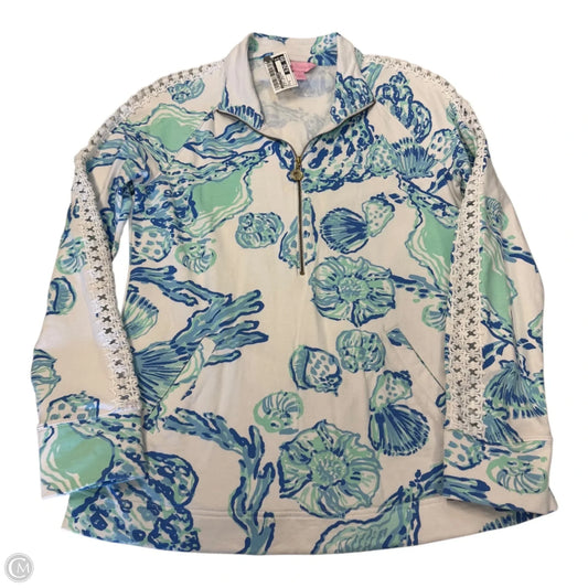 Jacket Designer By Lilly Pulitzer In Blue & White, Size: S